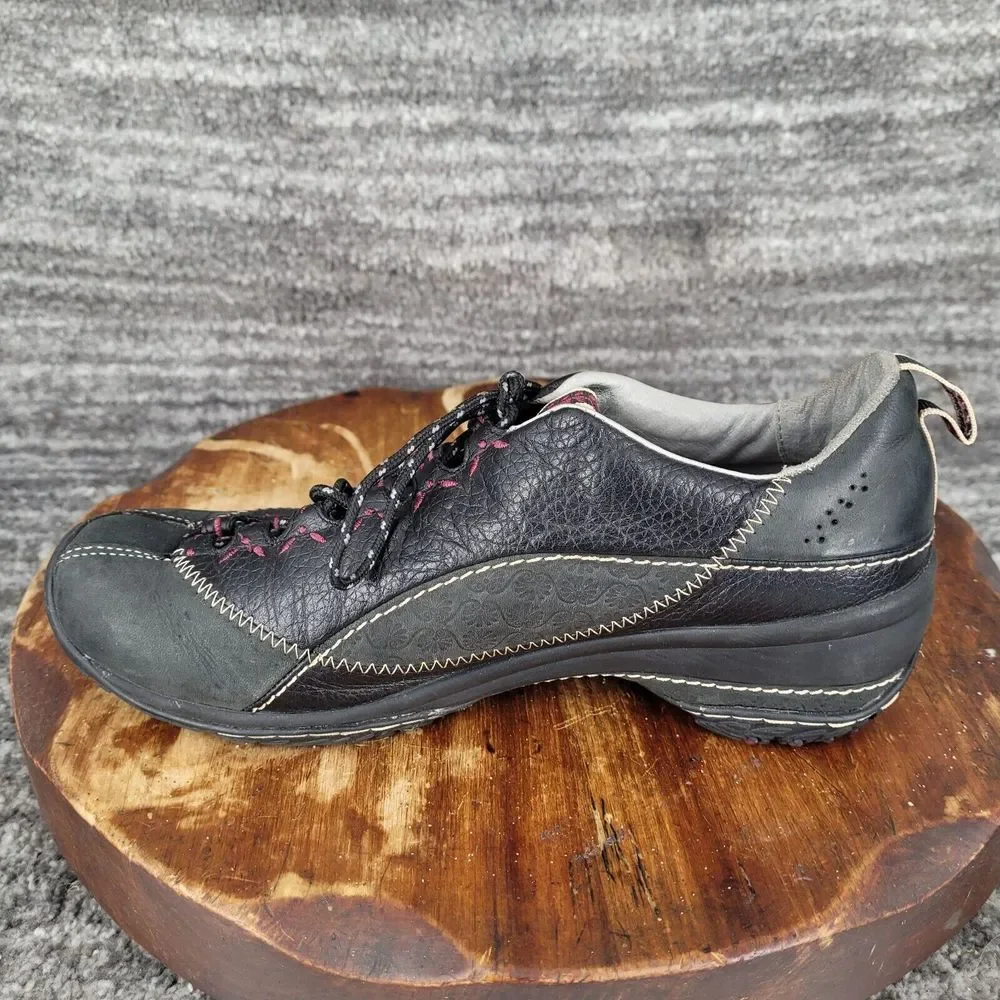 Jambu Women's Andes Sneaker 9.5 Black Leather All Terra Traction Comfort Shoe